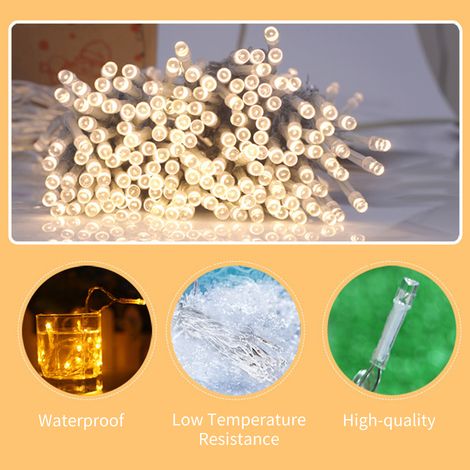 Halloween-Lichterkette, 6 m, 40 LEDs, Fledermausform, wasserdicht, warmweißes Licht, batteriebetrieben, gruselige Partybeleuchtung (1/2)