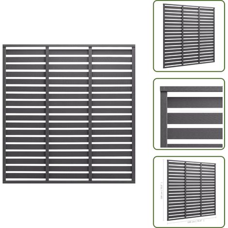 The Living Store Panel de valla de WPC gris 180x180 cm - Panel de valla