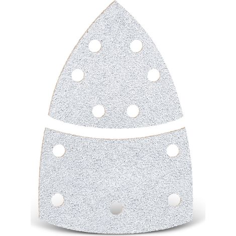 MENZER White Klett-Schleifblätter, 93 / 62 x 102 mm, 11-Loch, f. Deltaschleifer, Normalkorund (50 Stk.) K400