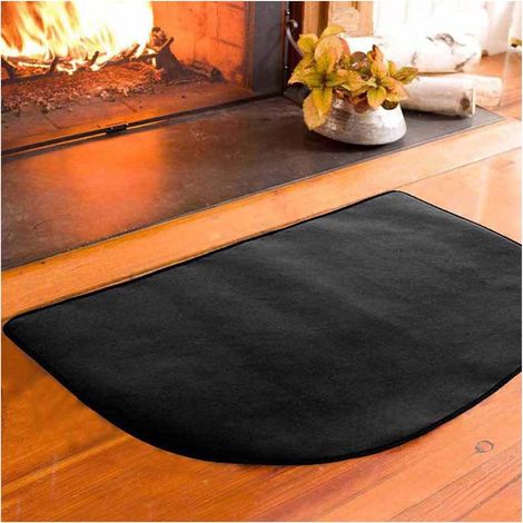 Tapis de cheminée pour cheminée d'intérieur - Flamme intérieure - Tapis de gril - Tapis ignifugé - Tapis de barbecue demi-rond - Tapis de foyer pour la maison et l'extérieur (taille : 100 x 150 cm) (1/5)