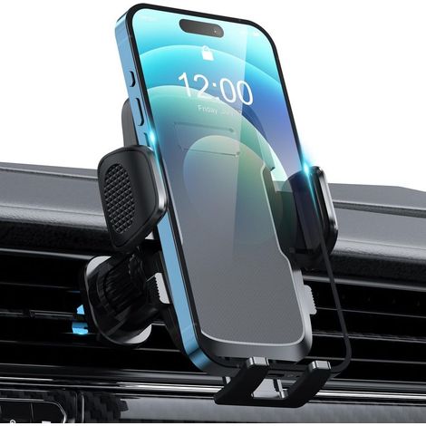 Support Téléphone Voiture Grille Aération Rotatif à 360° porte Voiture telephone avec Un Bouton de Libération Compatible avec iPhone 14 Pro Max et Téléphones 4-7'' (1/5)