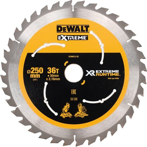 DeWALT - Disco da taglio per sega per legno 250x30 mm, 36 denti DT99572