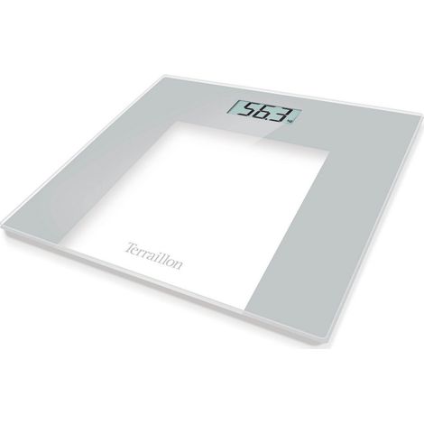 báscula de baño electrónica 150kg/100g vidrio/gris - BEG47010GL - Terraillon -
