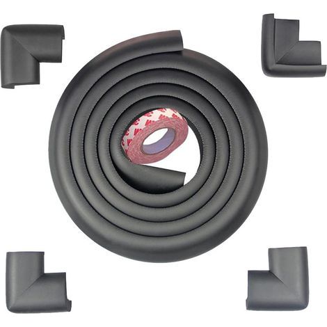 Corner and Edge Protection for Babies. 2 Meter Total Coverage with Corner Guards and 4 Corner Guards. Child Safety Kit(Black) (1/5)