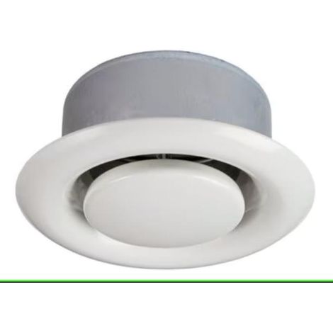 Valvola di ventilazione 125-sw in acciaio con collarino ral9003 systemair 189784