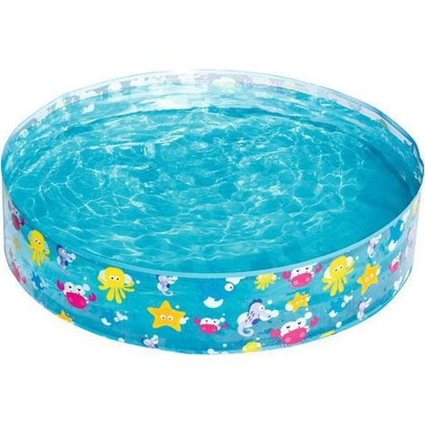 Piscines - Piscine ronde - Piscines hors sol - Piscine gonflable - Piscine familiale avec espace détente - Piscine hors sol - Pataugeoire - 122×25CM bleue (1/5)
