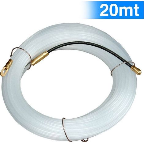 Tire-câble électricien 20mt Tire-câble Câbles électriques 3mm Blanc