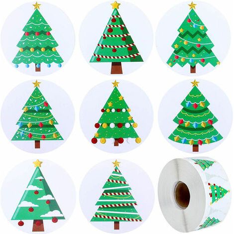 Autocollants Cadeau De Noël étiquette Autocollant De Bande Dessinée Flocon De Neige Autocollant Décoratif Kraft Impression Autocollant,pour aux étudiants récompenses,décoration de Classe et de Maison (1/5)