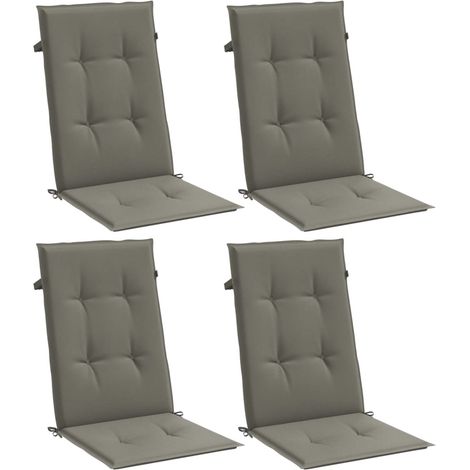 vidaXL Cuscini Sedia Schiena Alta 4 Grigio Mélange 120x50x4
