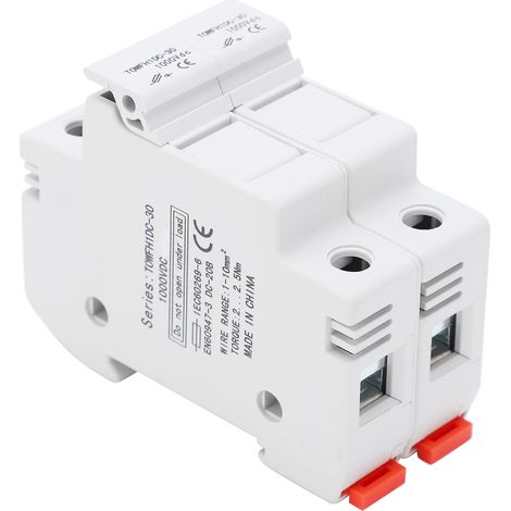 Support fusible 2P 25A pour rail DIN, disjoncteur 1000VDC TOWFH1DC, équipement électrique industriel
