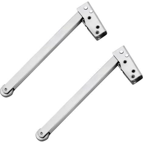 Set mit 2 feuerfesten Türschließern, federbelasteten Türschließern, Türschließern aus Edelstahl, Türöffnungs- und Schließhilfe, Gummi-/Metallrolle, geräuschloser Dämpfer, Zubehör (1/5)