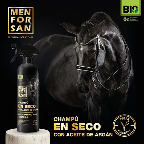 MENFORSAN Shampoo a secco con olio di argan per cavalli, 1 l  Bio - Vegan Friendly - 100% naturale  Premium Horse Care (1/5)