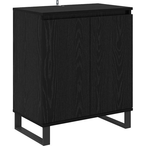 Sideboard Black Oak 60 x 35 x 70 cm Engineered Wood vidaXL (1/5)