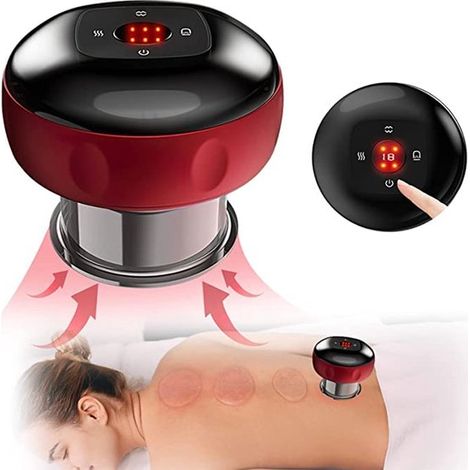 Apparecchio per coppettazione anticellulite, massaggiatore elettrico, coppettazione a caldo, 12 livelli regolabili, sollievo da dolore e tensione, trattamento completo per tutto il corpo. (1/5)