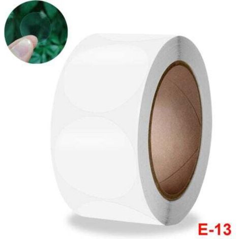 Confezione da 1500 adesivi rotondi trasparenti (diametro 3,8 cm), adesivi trasparenti per buste, autoadesivi per imballaggio, dischetti circolari con linea di perforazione per buste