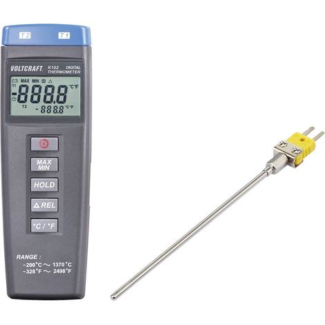VOLTCRAFT K102 + TP 200 Termometro -200 - +1370 °C Sensore tipo K (1/5)