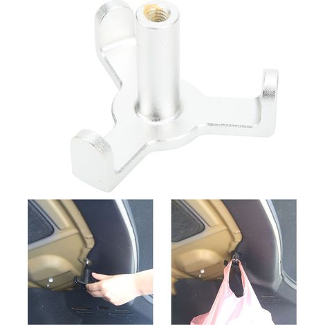 Crochet en aluminium pour sac de courses de coffre, compatible avec Tesla Model 3 (2017-2023), couleur argent. (1/5)