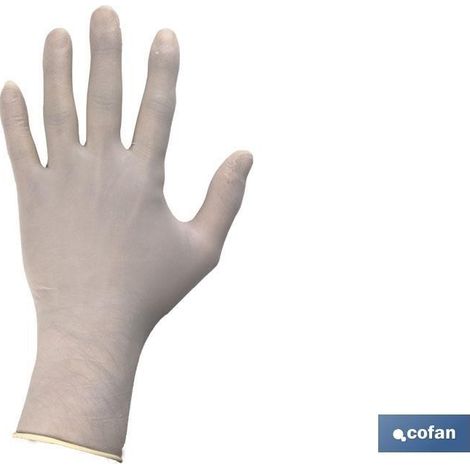 COFAN caja 100 uds. guante latex sin polvo t - xl , Caja dispensadora de 100 guantes finos de látex natural sin polvo. Este producto es ideal para disponer de guantes de látex y po (1/2)