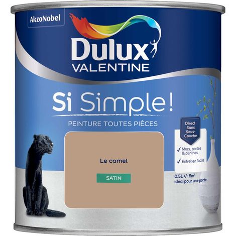Peinture toutes pièces Dulux Valentine Si Simple Satin Le Camel 0,5 L