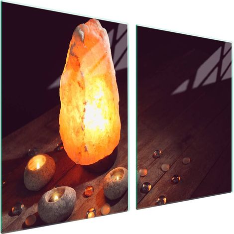 Plaque de protection en verre pour poêle 2x45x52 Bois (1/5)
