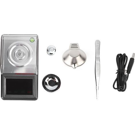 Balanzas electrónicas, pantalla LCD de 0,001 g, balanzas para bisutería, 7 unidades de bolsillo para (1/5)