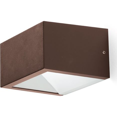 Applique corten gea led ges1160 ip54 led bianco dinamico lampada parete classica esterno