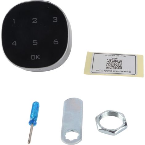 Elektronisches Zahlenschloss für Schließfächer, Einbaumaß 20 mm (ohne Batterien)