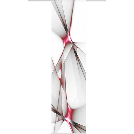Home Fashion Franklin Tenda a Pannello, Poliestere, Rosso, 245 x 60 cm
