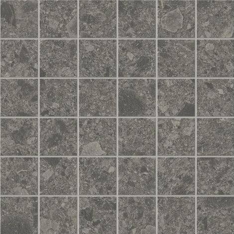 Mosaïque effet Pierre Ceppo di Gré Gris Foncé 4,8x4,8 cm Quadra 30x30x0,9 cm Mat Massira - Sol et mur intérieur (vendu par carton de 0,9 m²) - RO'MA CARRELAGE