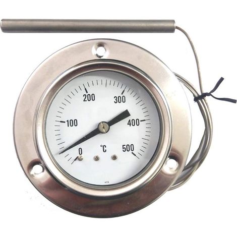 0-500° Edelstahl-Thermometer für Pizzaöfen, Grills, Holzöfen usw. (1/4)
