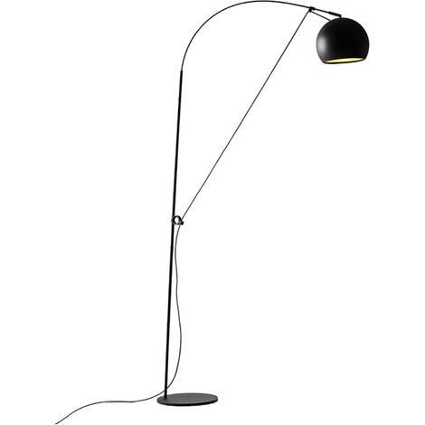 Perenz Lampadaire en métal, lampadaire noir, diamètre 30 cm, hauteur réglable 274 cm, ampoule 1xE27 max. 60W non inclus