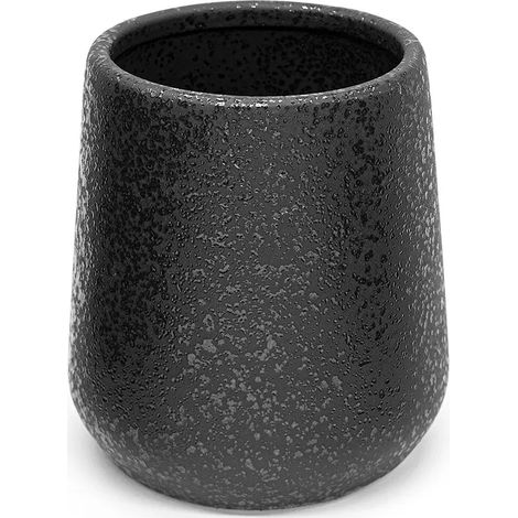 Portaspazzolino in ceramica nero con effetto glitter (1/5)