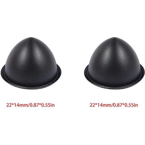 2 pièces bouchons anti-poussière 14mm 24mm pour haut-parleurs, capot protection audio en papier rigide noir. (1/4)