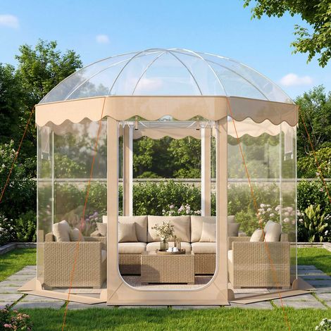 Pop-Up-Bubble-Zelt 3 x 3 m, 8-10 Personen, transparentes PVC (1/5)
