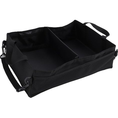 Organiseur Sous Siège de Camion, Organisateur de Rangement Pliable, Organisateur en Polyester Oxford avec 1 Séparateur, 2 Poches en Filet et 2 Sangles Réglables, pour Chevy Mega (1/5)