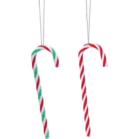 Regalo Italiano Bastoncini di Natale da Appendere Ass. 13,5 Cm Rosso Verde 1 Pz