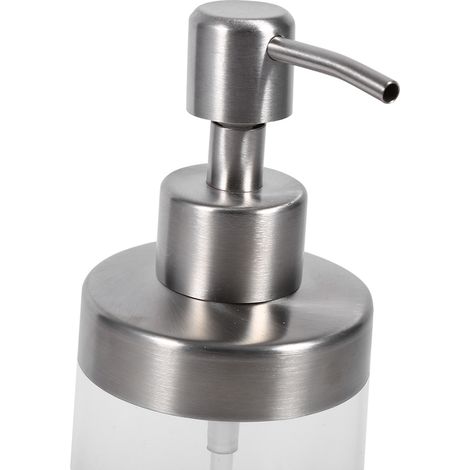 350-ml-Seifenspender aus Edelstahl 304 und Acryl, Tischpumpe (1/5)