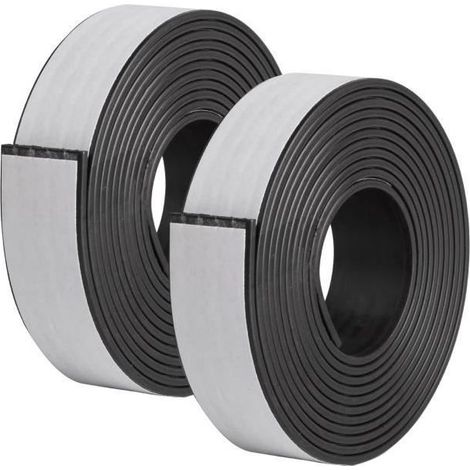 2 Tape Magnetic Self-adhesive Ultra Powerful, 20mmx2m Strip Magnetic Adhesive, Tape Magnetic with Glue Strong for Moustiquaires