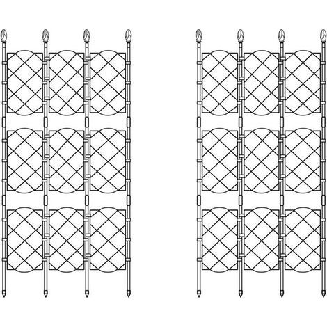18x Cadre de Rotin Grimpant pour Plantes Plante Grimpante D'ExtéRieur Treillis de Jardin Treillis pour Plantes en Pot Support pour Plantes Cadre de (1/4)