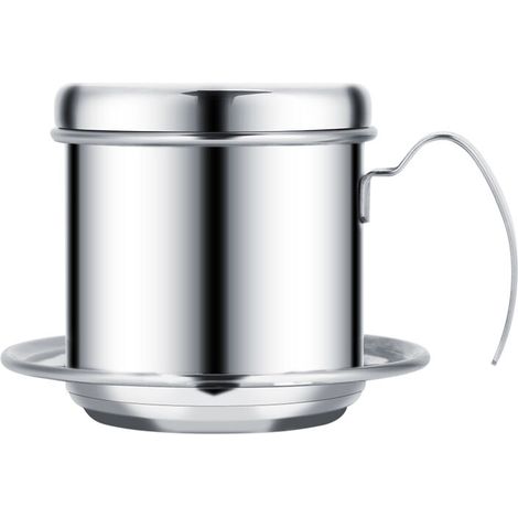 Filtre à café Vietnamien, Tasse en Acier Inoxydable, Petite Taille, Léger, Respectueux de l'environnement, pour Le Bureau, la Maison, Les Voyages, Matériau en Acier Inoxydable (1/5)