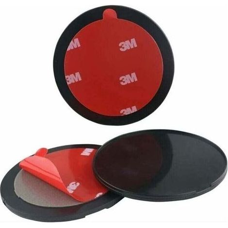 Lot de 3 plaques de montage adhésives pour tableau de bord (86 mm) Plaque de montage adhésive avec autocollant 3M pour support GPS, support de téléphone de voiture, caméra de tableau de bord de naviga (1/4)