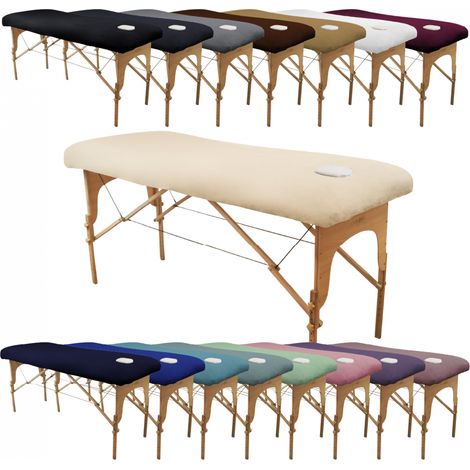 Drap housse de protection en éponge pour table de massage -Beige - Vivezen