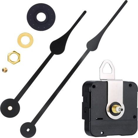 Quartz clock movement – Replacement mechanism with hands – For dials up to 56 cm – Plastic and aluminum (1/4)