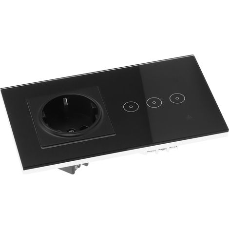 Multifunktionaler WLAN-Smart-Wandschalter mit Steckdose, Tuya-kompatibel, 95-250 V AC 10 A, EU-Standard, 1 Stück, Fernbedienung und Sprachsteuerung. (1/5)