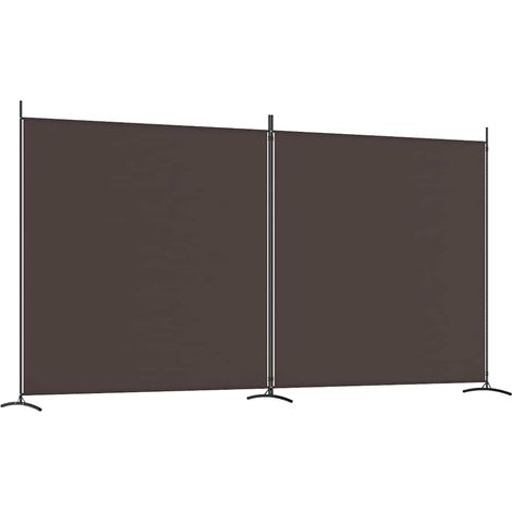 Paravent Cloison de séparation 2 panneaux, Pour Jardin, Balcon, Terrasse Marron 348x180 cm Tissu OIB5711E (1/5)