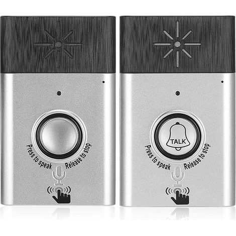 Sonnette sans fil, sonnette de sécurité intelligente sans fil avec interphone bidirectionnel pour la maison, le bureau et l'hôtel. (1/5)