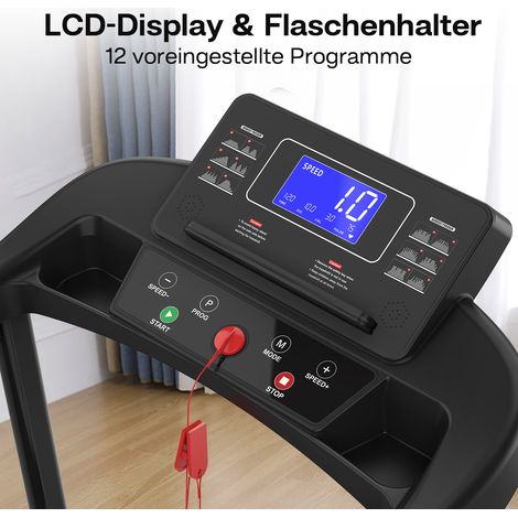Tapis de marche pliable pour seniors structure stable,grand écran LED et longue rampe d’équilibre,capacité de charge maximale de 135 kg.