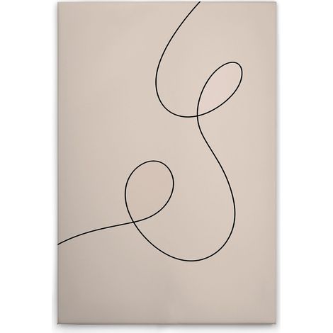 Leinwandbild Minimalistisch Skandinavisch M1-No.51573 - Kunstdruck auf Leinwand in Beige Schwarz - Wandbild 30 x 45 cm (1/5)