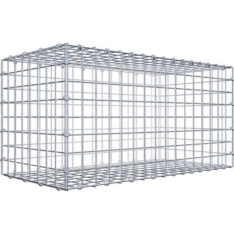 Gabiondeco - Gabion 80 cm x 40 cm x 40 cm (L x H x P). mailles 5 x 5 cm. Fermeture par anneaux en c - Made in Germany (1/5)