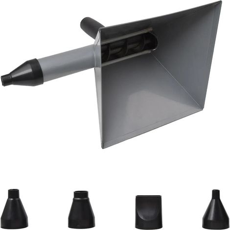 Pistolet pulvérisateur à ciment en acier inoxydable avec 4 buses interchangeables pour espaces restreints et matériaux variés
